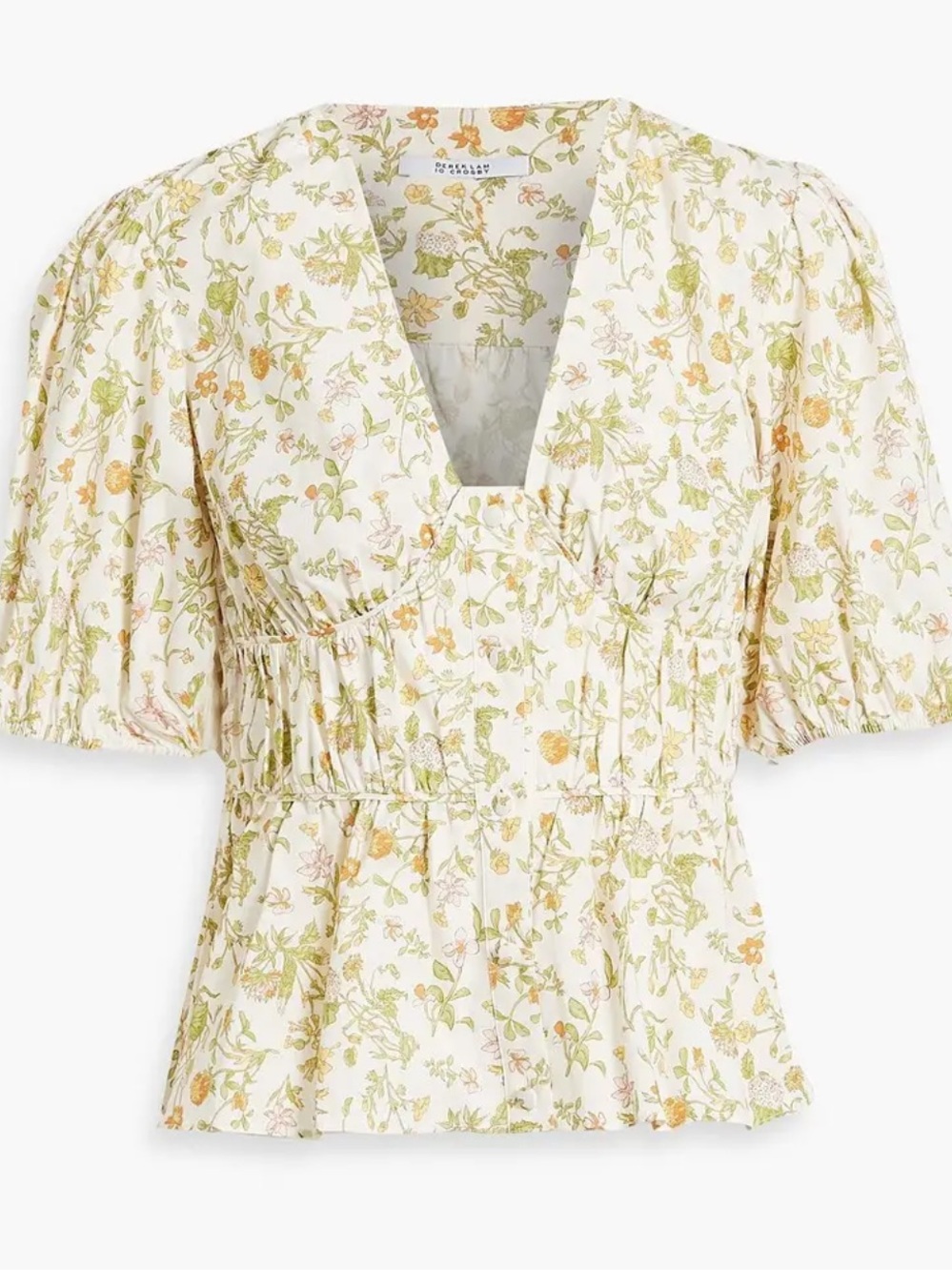 Derek Lam 10 Crosby.
Maureen floral-print cotton-blend poplin top.